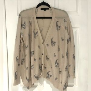 Skull Cashmere Chaos Swingy Cardigan